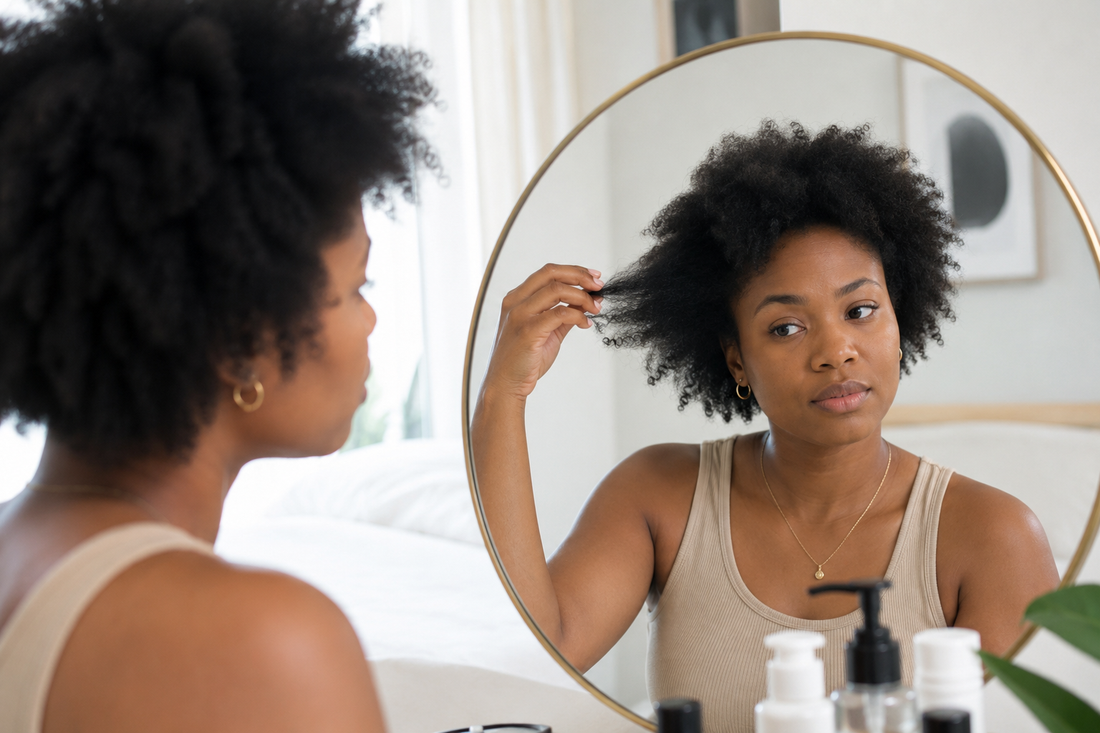 Why Your 4B/4C Hair Isn’t “Growing” (And How Ayurvedic Hair Oil Can Help)