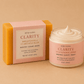 HerYang Clarity™ Skin Brightening Body Care Set with clarifying soap and creme, featuring natural ingredients for radiant skin.