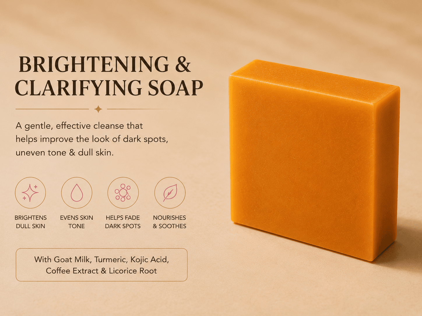 HerYang Clarity™ Skin Brightening Clarifying Soap and Creme Body Care Set with brightening and soothing ingredients.