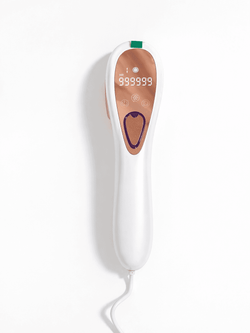 HerYang SkinLux™ IPL Hair Removal Device with sleek design and control buttons for at-home laser hair removal.