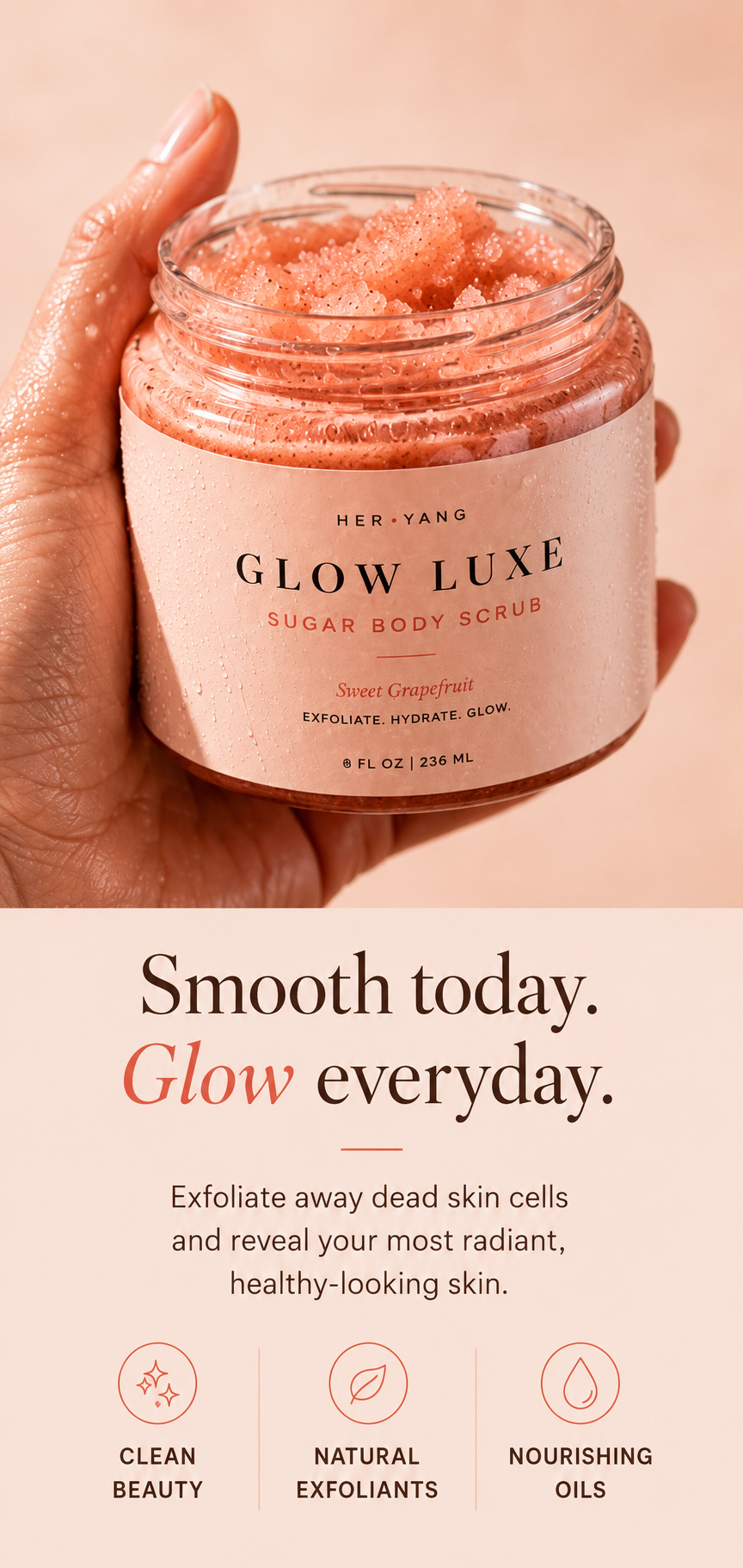 Exfoliante Corporal de Azúcar Glow Luxe