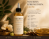 Her•Yang Sacred Lengths™ Ayurvedic Hair Oil bottle with a label, designed for nourishing and strengthening hair.