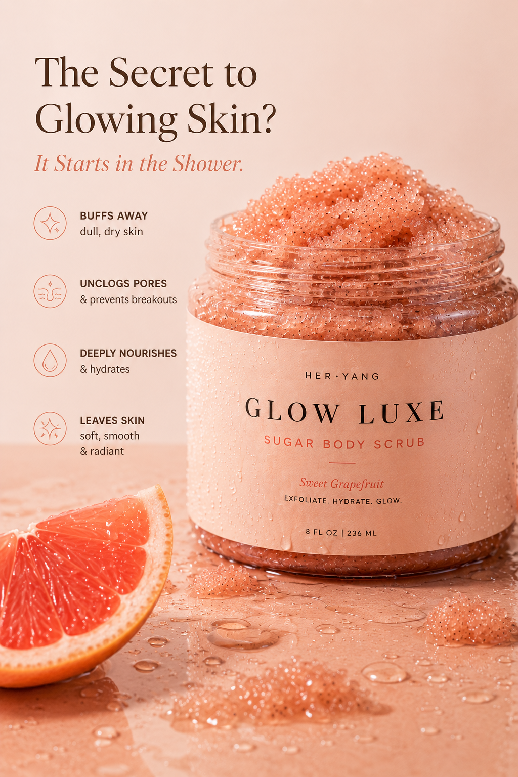 Glow Luxe Sugar Body Scrub