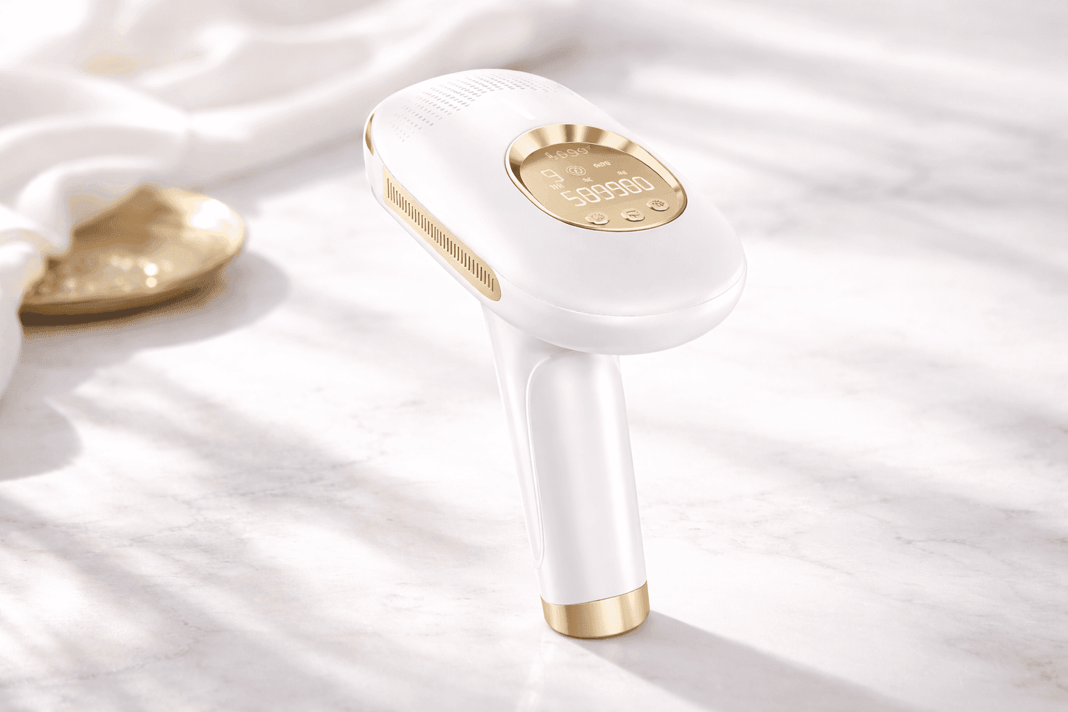 HerYang SilkSmooth™ IPL Hair Removal Device showing its sleek handheld exterior design.
