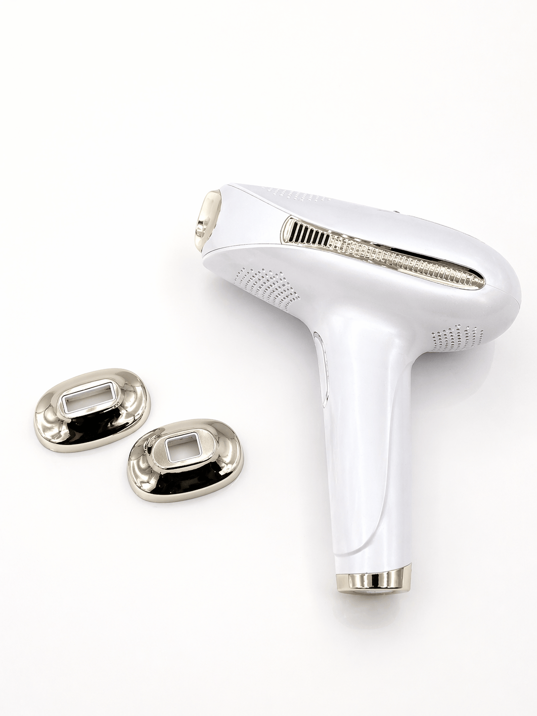 Her•Yang SilkSmooth™ IPL Hair Removal Device with sleek design, handheld handheld device for effective body hair removal.