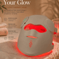 Her•Yang Radiance Renewal LED Mask for body contouring, showcasing the sleek design and adjustable straps of the skincare device.