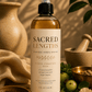 Her•Yang Sacred Lengths Ayurvedic Hair Oil bottle with dropper, showcasing the natural herbal formula for hair nourishment.